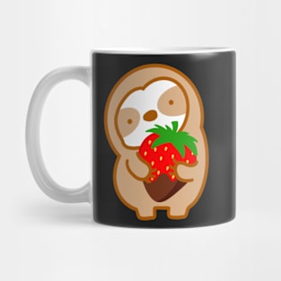 Cute Strawberry Fondue Sloth Mug